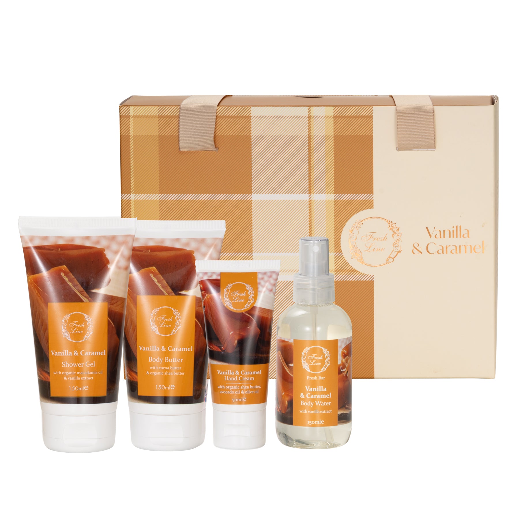 Vanilla & Caramel Body Care Set 4 pcs